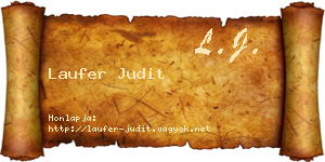 Laufer Judit névjegykártya